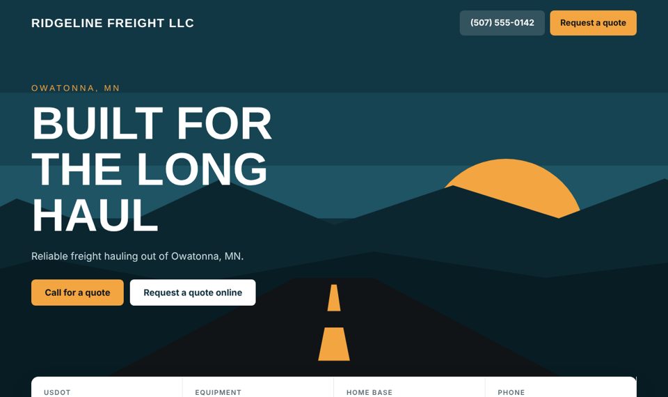 Scenic style: a dusk highway scene